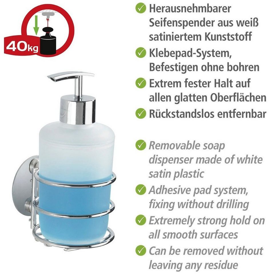WENKO Seifenspender Turbo-Loc®, (1-tlg), 285 ml – Bild 5 von 5
