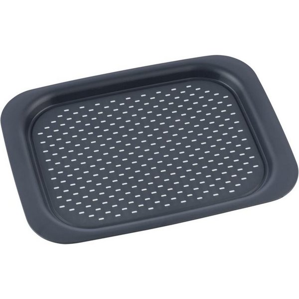 WENKO Servierplatte Anti-Rutsch Tablett Serviertablett Frühstückstablett, Syntetikmaterial, (1-tlg), 41.5 x 2.3 x 31.3 cm Anthrazit Rutschfest