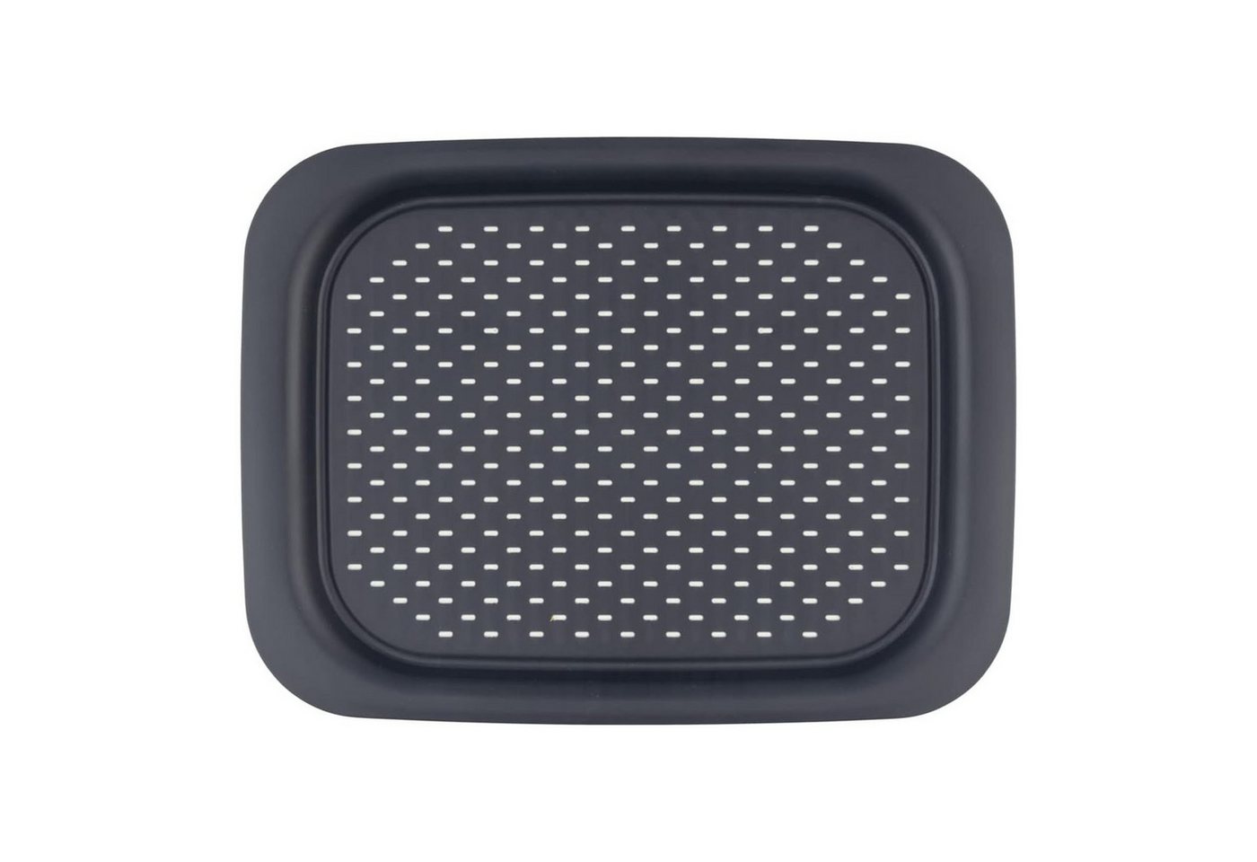 WENKO Servierplatte Anti-Rutsch Tablett Serviertablett Frühstückstablett, Syntetikmaterial, (1-tlg), 41.5 x 2.3 x 31.3 cm Anthrazit Rutschfest – Bild 4 von 5