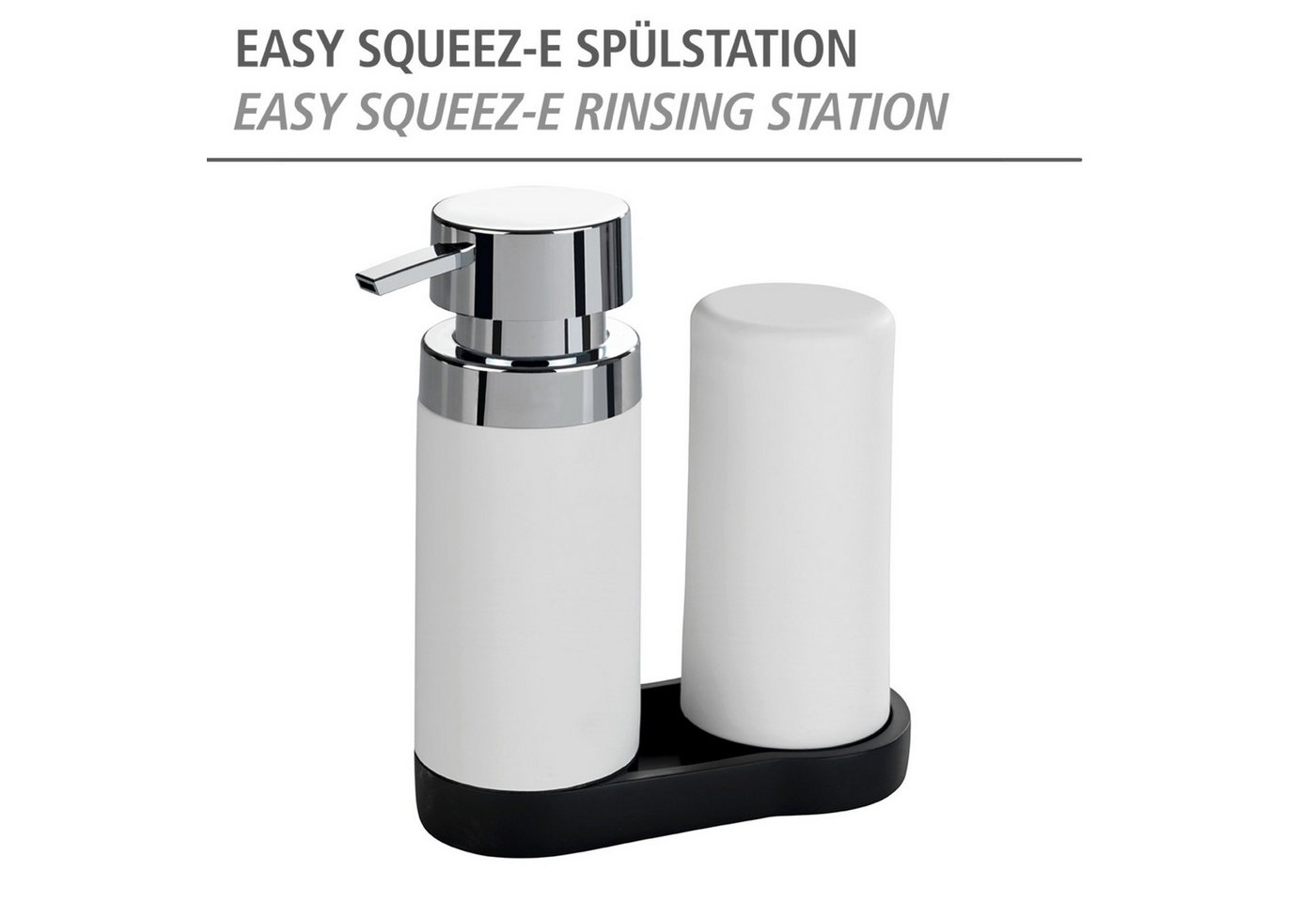 WENKO Spülmittelspender Modell Easy Squeez-e, Spülstation, Spülmittel- und Seifenspender aus Silikon, je 250 ml – Bild 2 von 5