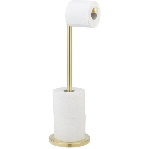 WENKO Toilettenpapierhalter 2in1, 2 in 1, mit Ersatzrollenhalter, Höhe: 55 cm