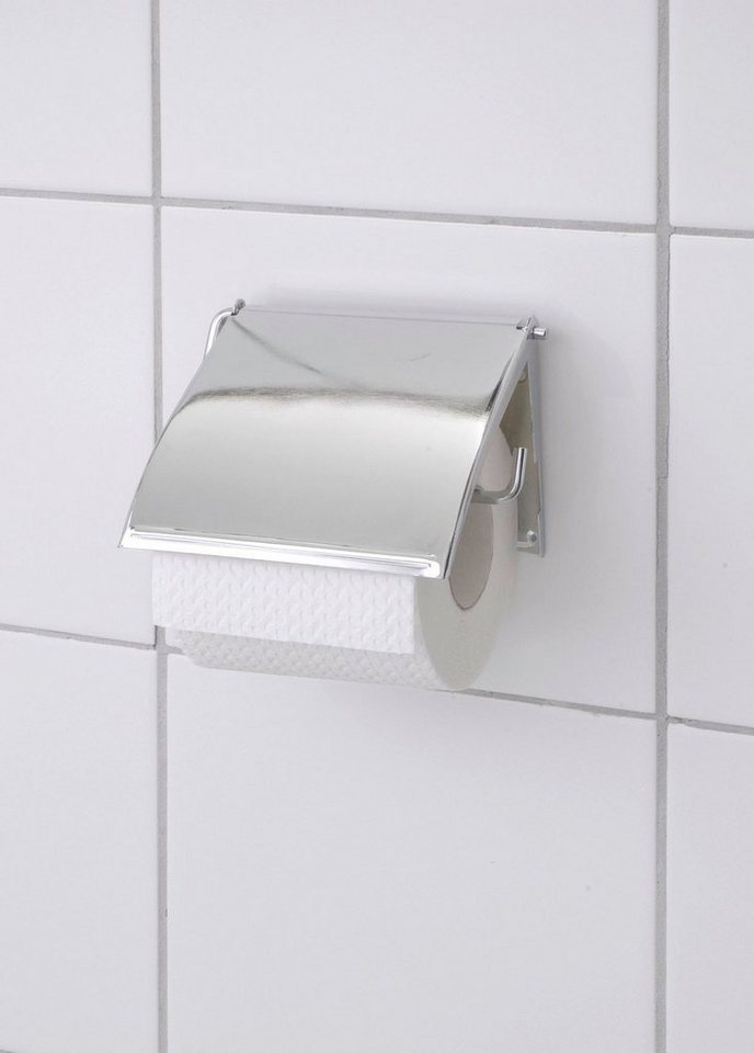 WENKO Toilettenpapierhalter Cover, Chrom, mit geschlossener Form – Bild 2 von 4