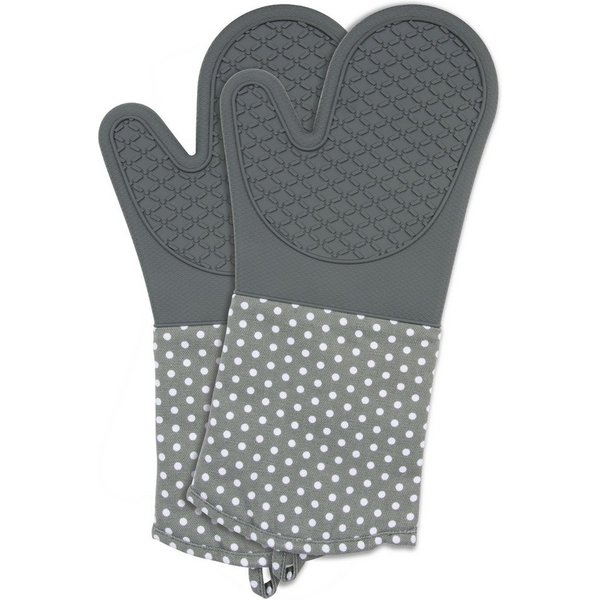 WENKO Topfhandschuhe Modell Silikon, (Set, 2-tlg), Ofen- und Grillhandschuhe, Hitzeschutz, Baumwollinnenseite, 1 Paar