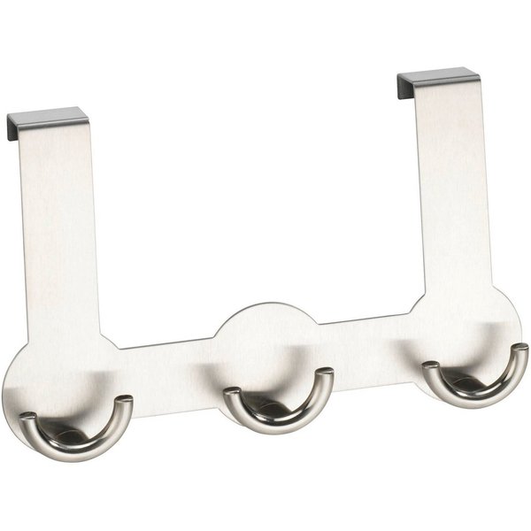 WENKO Türhaken Modell Rondo, Türen, Türgarderobe, Hakenleiste mit 3 Haken, für einen Türfalz von 2 cm