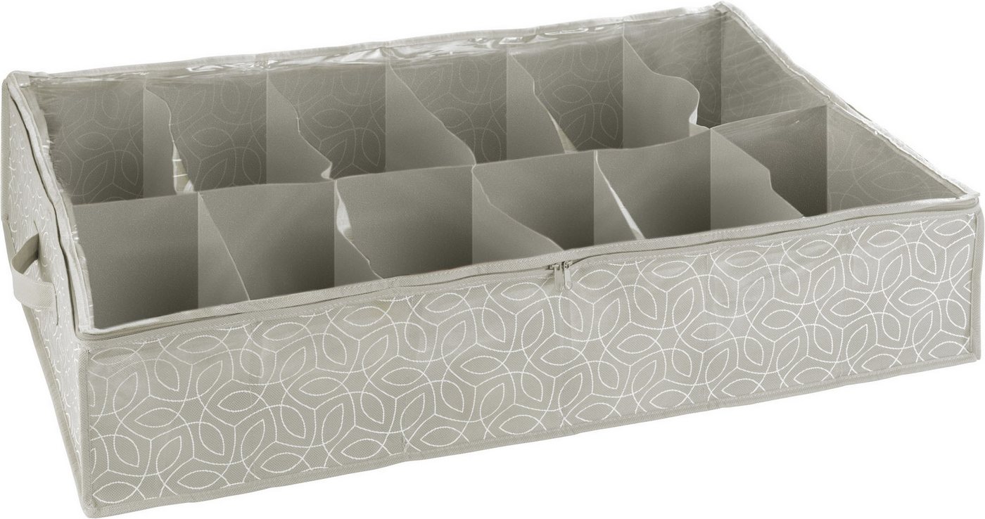 WENKO Unterbettkommode Modell Balance, Aufbewahrungsbox für 12 Paar Schuhe mit Sichtfenster & Reißverschluss – Bild 5 von 5