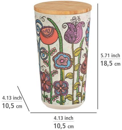 WENKO Vorratsdose Modell FLowers, Kunststoff, (1-tlg), Deckel mit Silikonring zur luftdichten Aufbewahrung von Vorräten – Bild 2 von 5