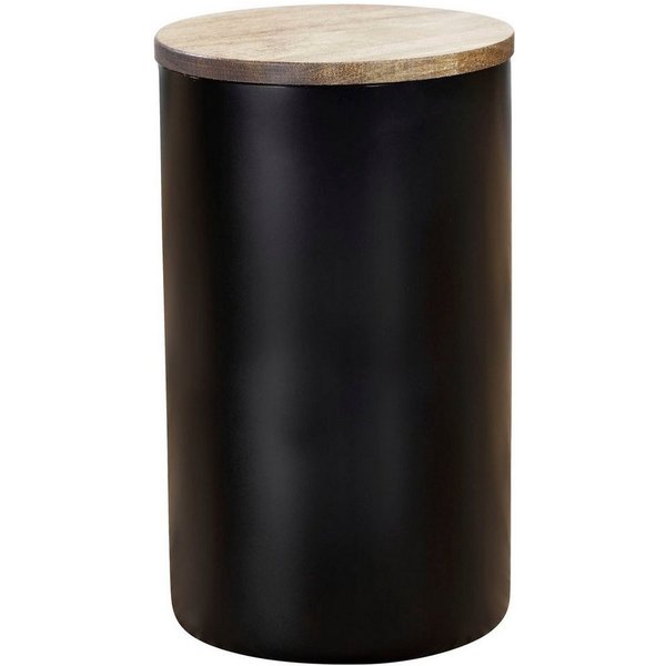 WENKO Vorratsdose Modell Mio, Borosilikatglas, (1-tlg), Frischhaltedose für Lebensmittel, luftdichter Deckel aus Akazienholz