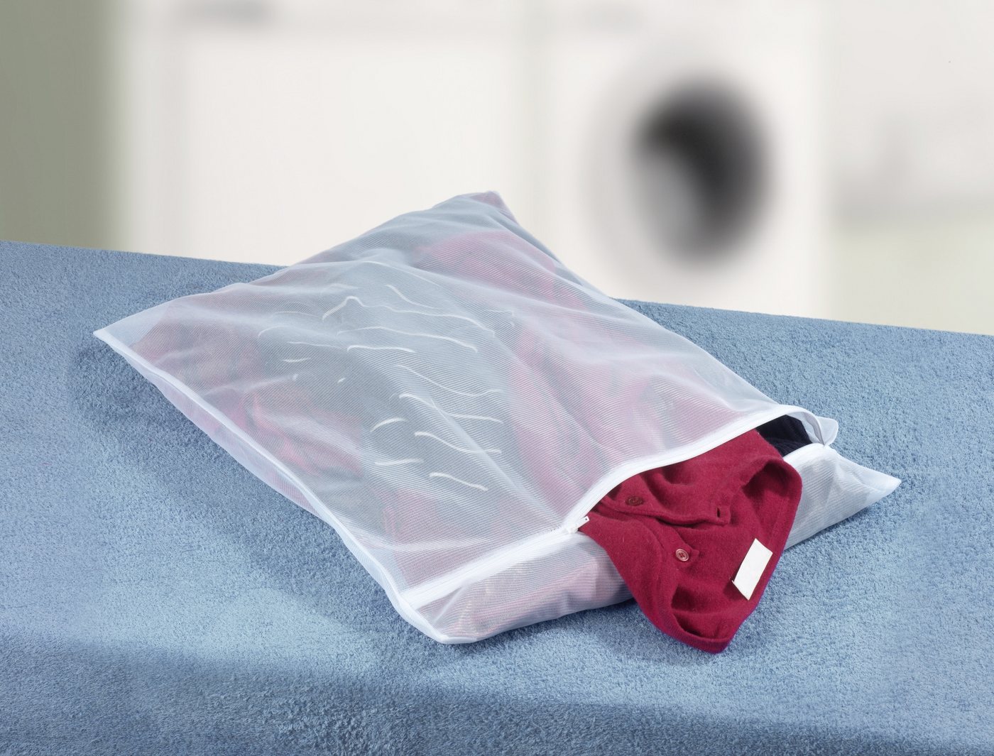 WENKO Wäschenetz Universal 3 kg,(Set, 4-St), Wäschebeutel zum Schutz für Feinwäsche, mit Reißverschluss, kochfest – Bild 2 von 5