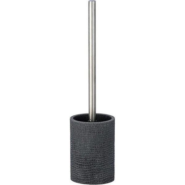 WENKO WC-Garnitur Bürstengarnitur Bürstenhalter WC Bürste Toilettenbürste, Polyresin, Ø 9,5 x 37 cm