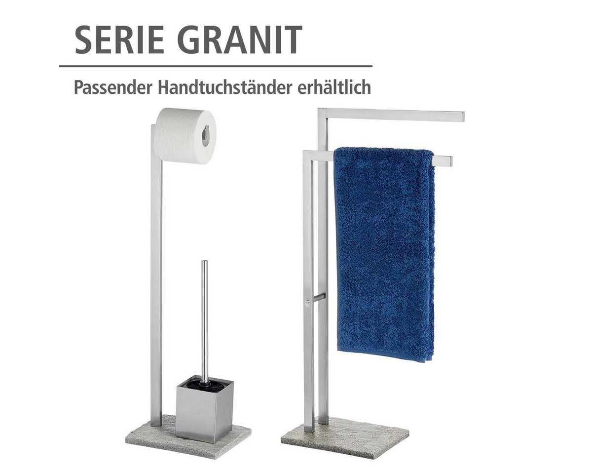 WENKO WC-Garnitur Granit, Edelstahl rostfrei – Bild 3 von 5