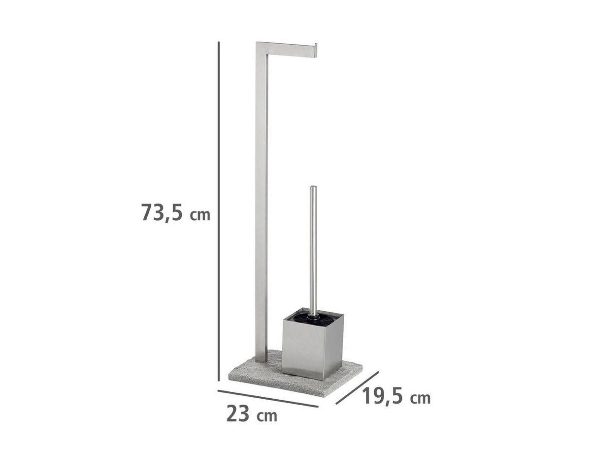 WENKO WC-Garnitur Granit, Edelstahl rostfrei – Bild 5 von 5