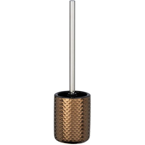 WENKO WC-Garnitur Keo Bürstengarnitur Bürstenhalter WC Bürste Toilettenbürste, Keramik Kupfer mit WC-Bürste Ø 10,5 x 39,5 cm