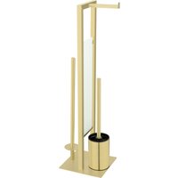 WENKO WC-Garnitur Modell Rivalta, integrierter Toilettenpapierhalter und WC-Bürstenhalter