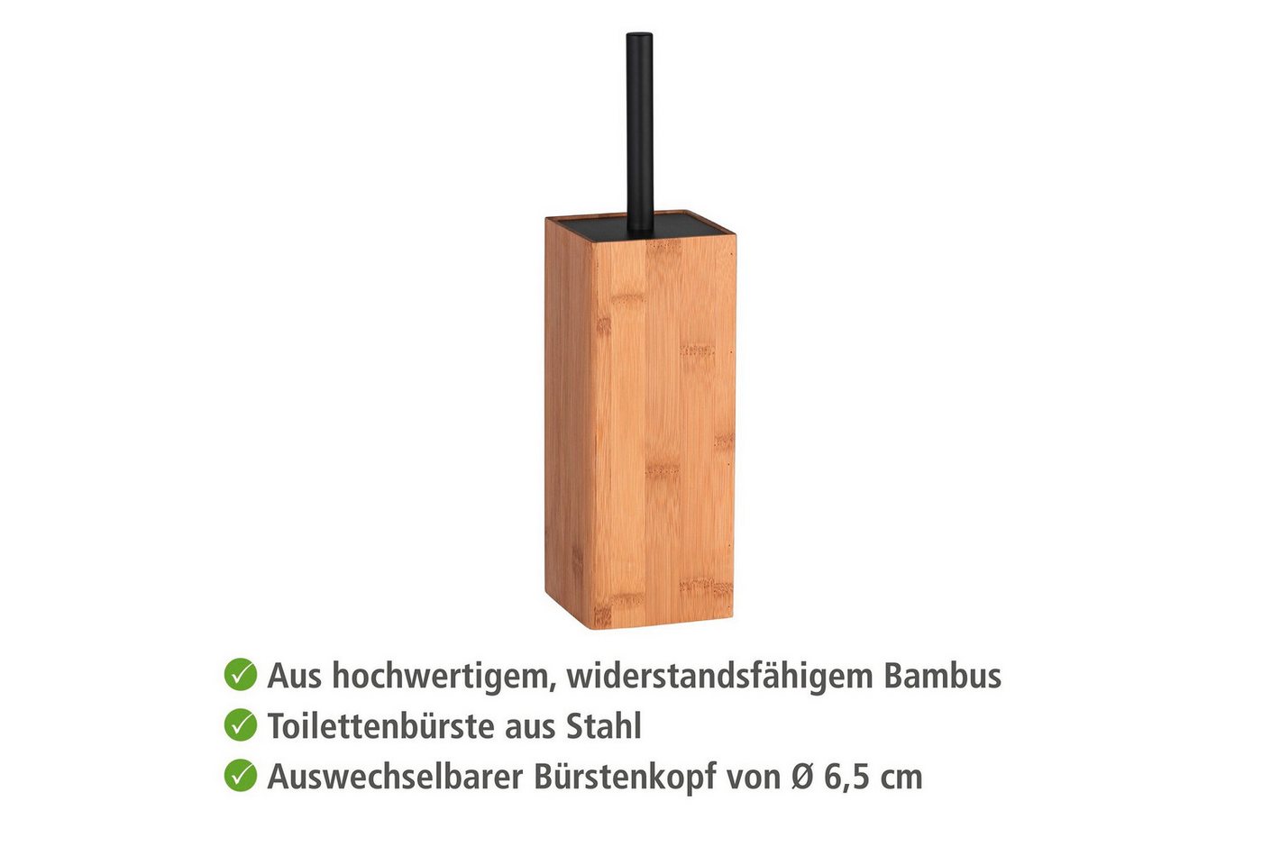 WENKO WC-Garnitur Padua, (1-tlg), Bambus – Bild 3 von 5