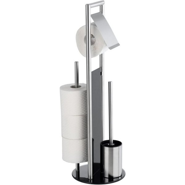 WENKO WC-Garnitur Ravina, Stand WC-Garnitur, Toilettenpapierhalter, Rollenhalter & WC-Bürste