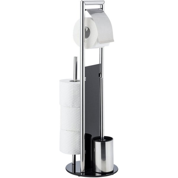 WENKO WC-Garnitur Ravina, Stand WC-Garnitur, Toilettenpapierhalter, Rollenhalter & WC-Bürste
