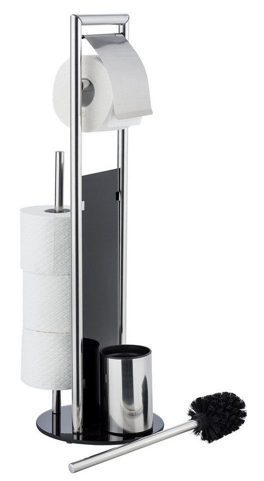 WENKO WC-Garnitur Ravina, Stand WC-Garnitur, Toilettenpapierhalter, Rollenhalter & WC-Bürste – Bild 5 von 5