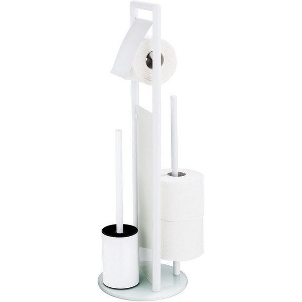 WENKO WC-Garnitur Ravina, Stand WC-Garnitur, Toilettenpapierhalter, Rollenhalter & WC-Bürste