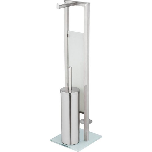 WENKO WC-Garnitur Rivalta, Standgarnitur mit integriertem Toilettenpapier- und WC-Bürstenhalter