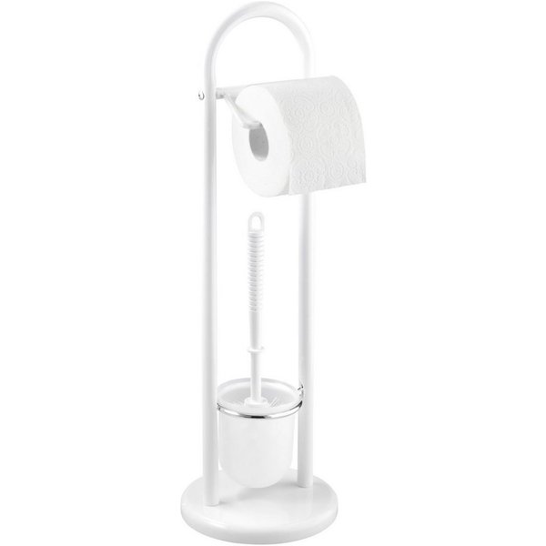 WENKO WC-Garnitur Siena, Stand WC-Garnitur, Toilettenpapierhalter, Rollenhalter & WC-Bürste