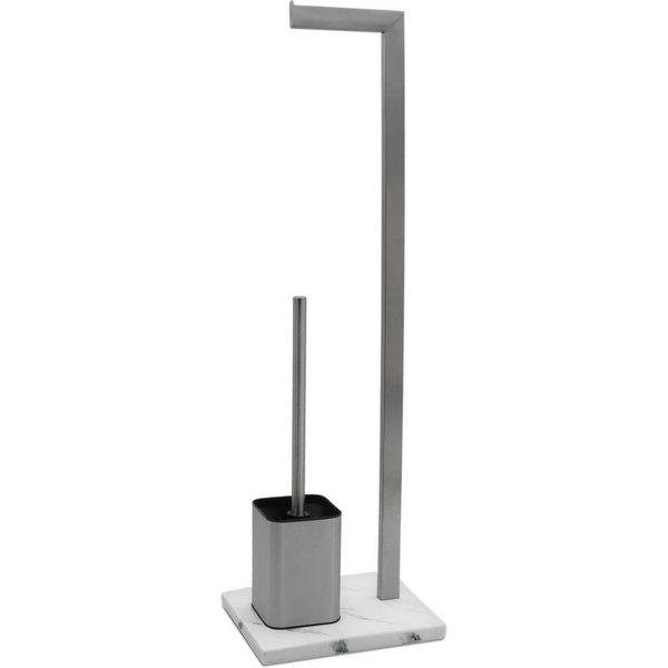 WENKO WC-Garnitur Stand Toilettenbürsten und WC Rollenhalter Aprilla, Badezimmer, (WC Garnitur, 1-tlg., 2in1), platzsparend