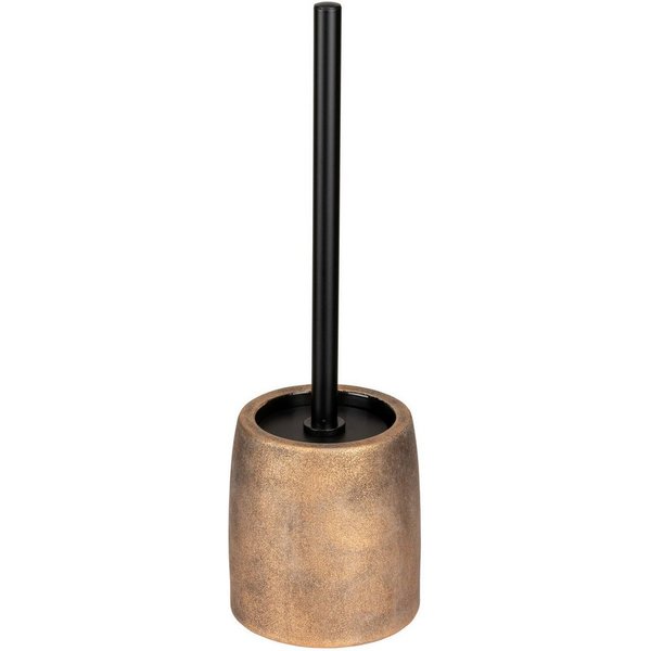 WENKO WC-Garnitur Tremea, Keramik in bronze matt, Toilettenbürste mit Kunststoffabdeckung