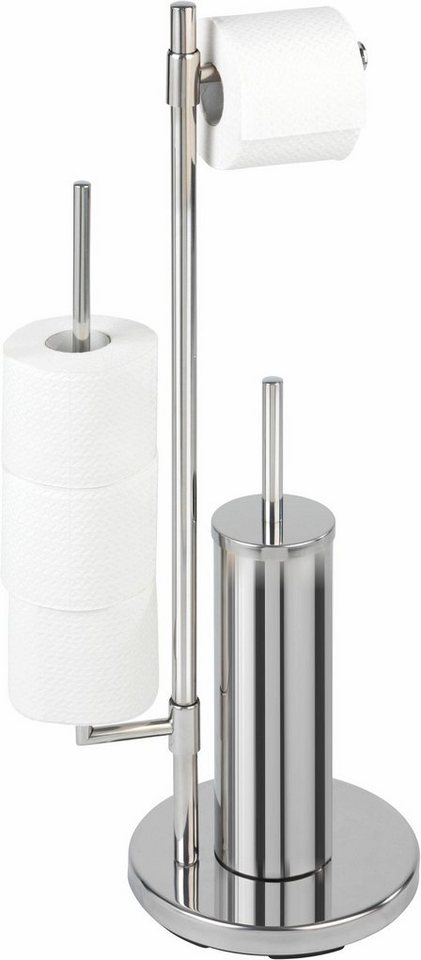 WENKO WC-Garnitur Universalo, integrierter Toilettenpapierhalter und WC-Bürstenhalter – Bild 3 von 4