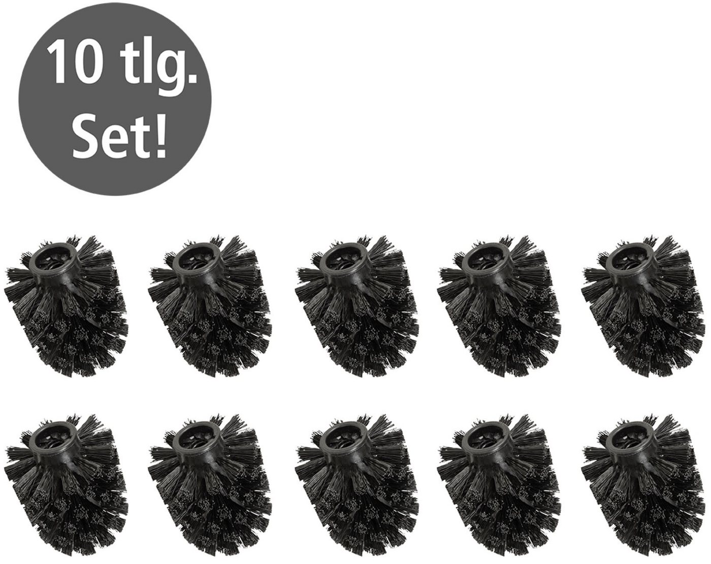 WENKO WC-Reinigungsbürste, (Set, 10-tlg), Ersatzbürstenkopf für WENKO WC-Bürsten, Ø 8 cm, Kunststoffborsten – Bild 2 von 5