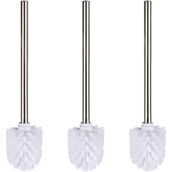 WENKO WC-Reinigungsbürste, (Set, 3-tlg), weiß, Durchmesser 8 cm
