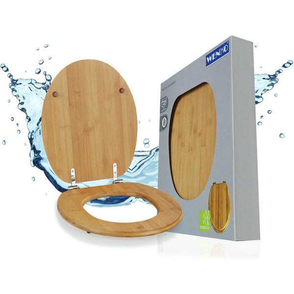 WENKO WC-Sitz Bambus Dunkel (1-St)
