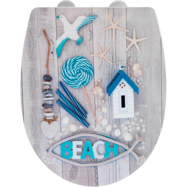 WENKO WC-Sitz Beach High Gloss (1-St), Thermoplast