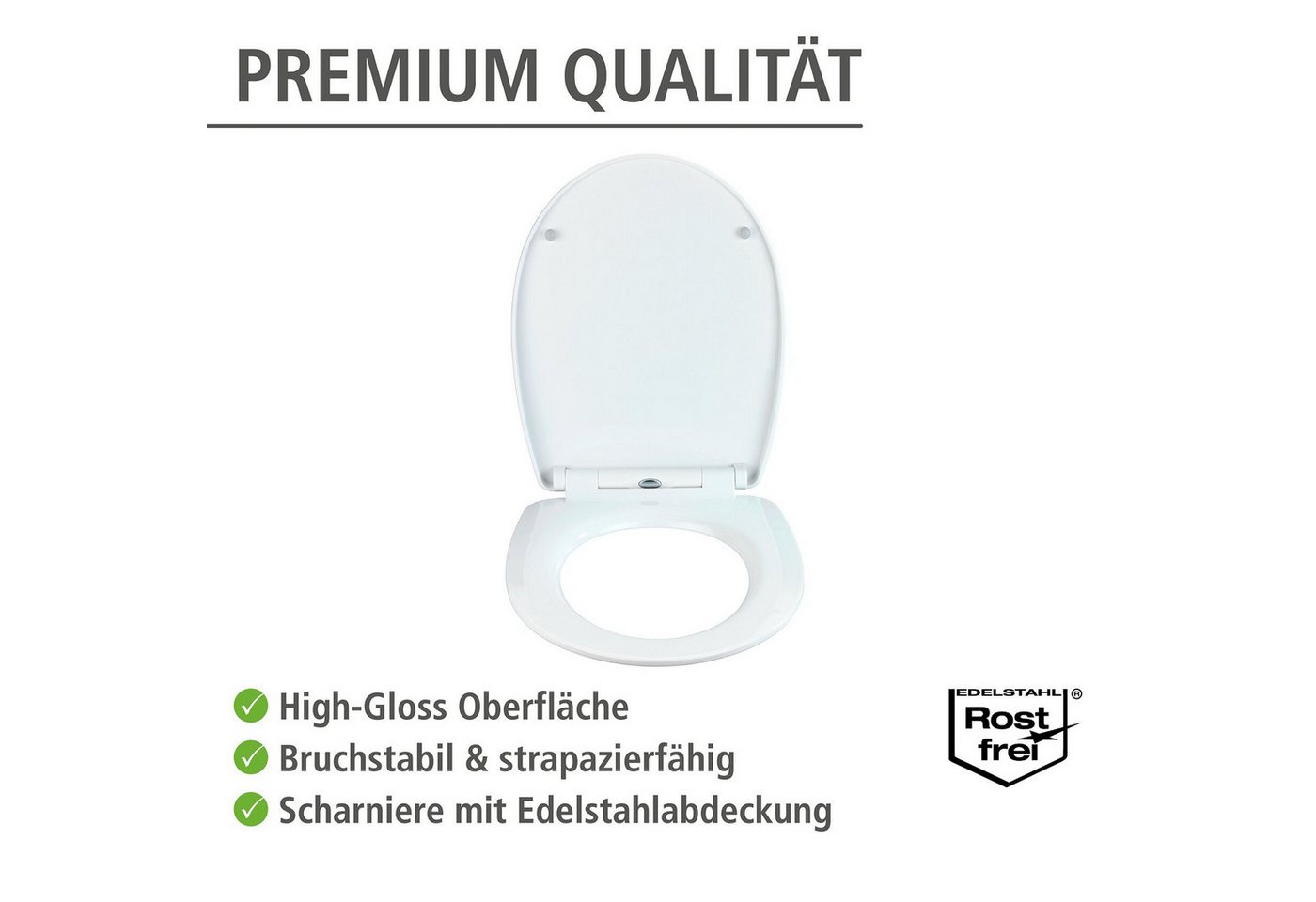 WENKO WC-Sitz Beach High Gloss (1-St), Thermoplast – Bild 3 von 5