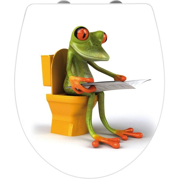 WENKO WC-Sitz Frog News, Mit Absenkautomatik