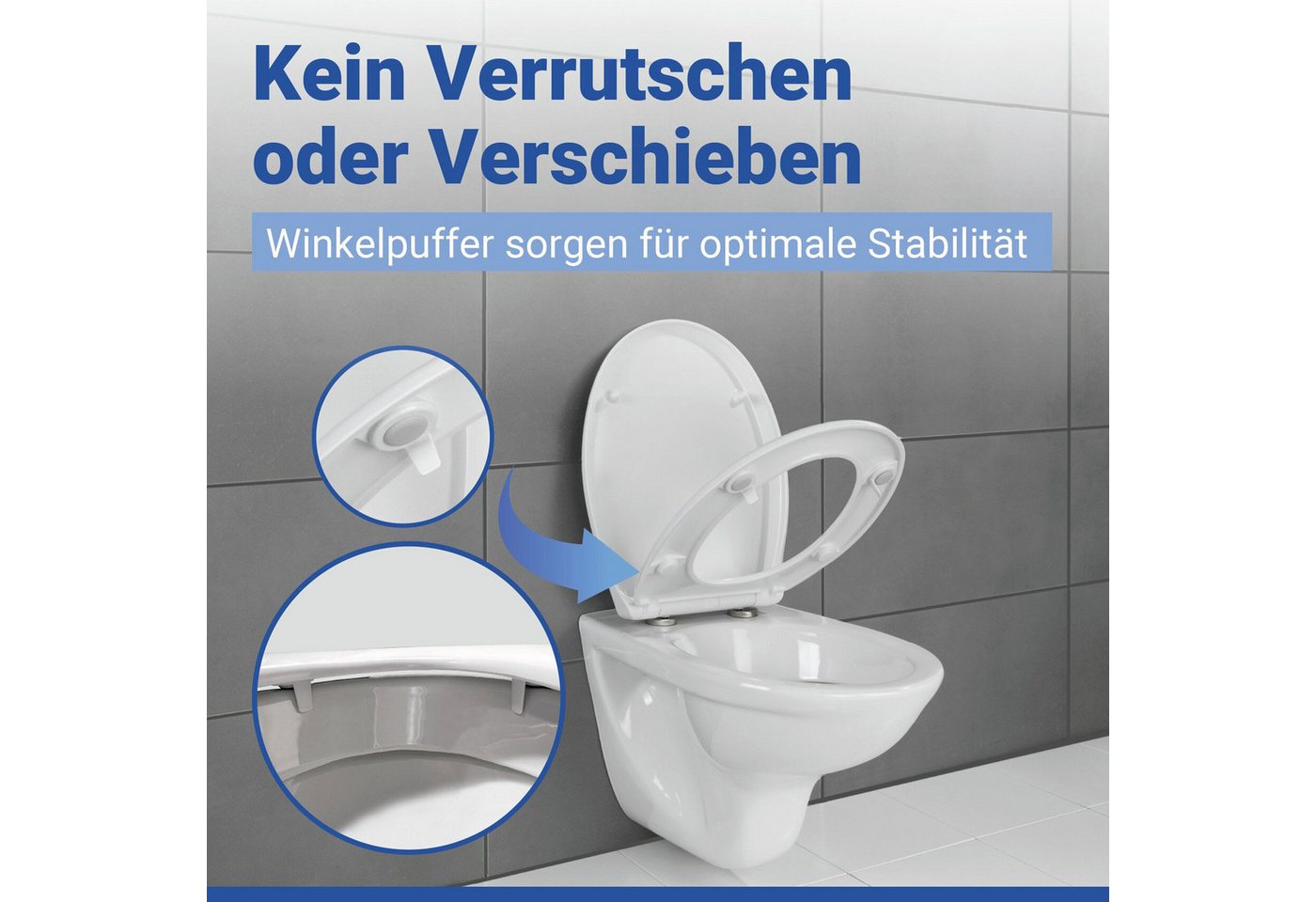 WENKO WC-Sitz Gubbio, Duroplast, mit Absenkautomatik – Bild 4 von 5