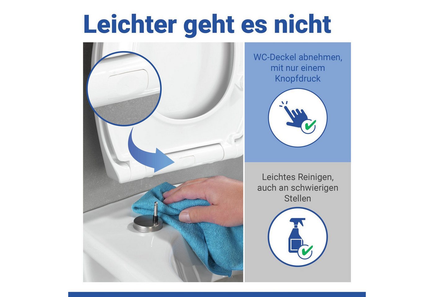WENKO WC-Sitz Gubbio, Duroplast, mit Absenkautomatik – Bild 5 von 5