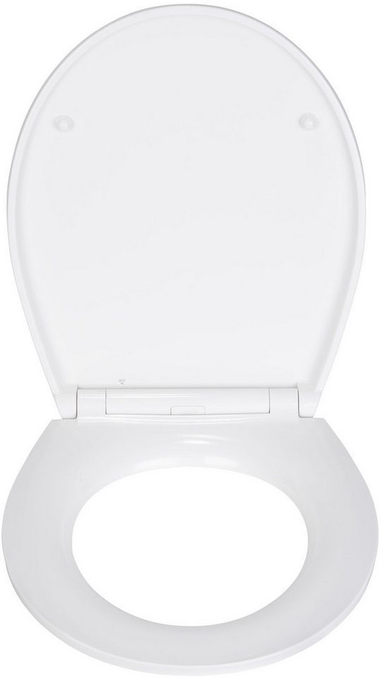WENKO WC-Sitz Menin, Toilettensitz aus Duroplast mit Relief-Oberfläche, Absenkautomatik – Bild 4 von 5