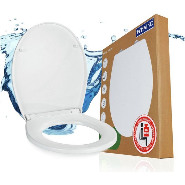 WENKO WC-Sitz Ostuni (1-St), Thermoplast, belastbar mit 300 kg, mit Absenkautomatik