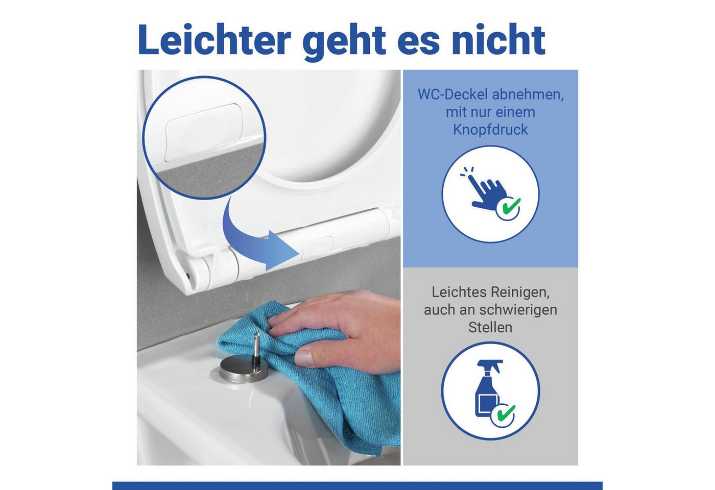 WENKO WC-Sitz Ostuni (1-St), Thermoplast, belastbar mit 300 kg, mit Absenkautomatik – Bild 5 von 5