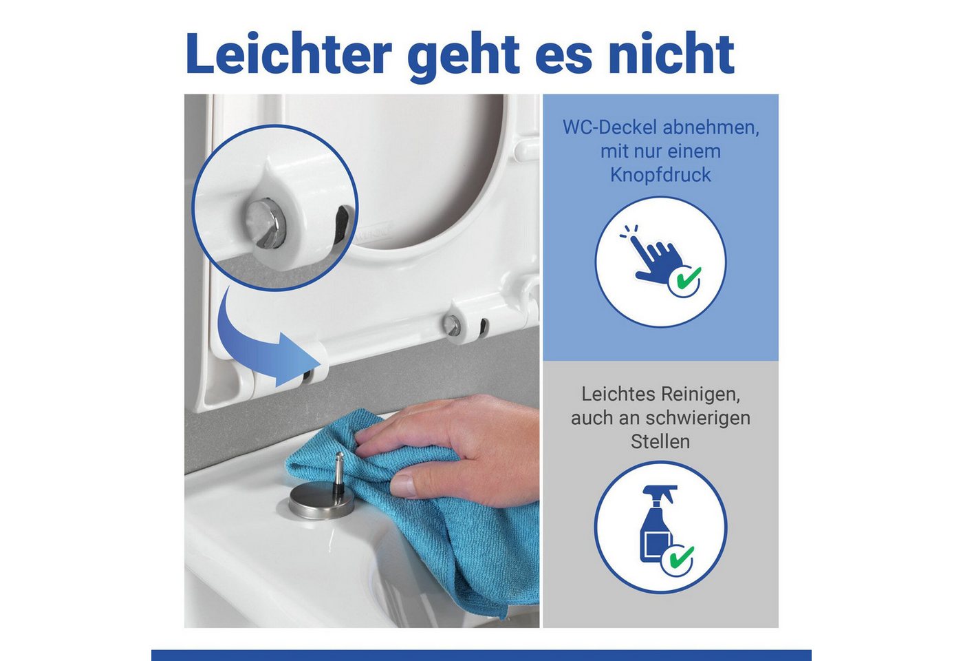 WENKO WC-Sitz Palma, Mit Absenkautomatik – Bild 5 von 5