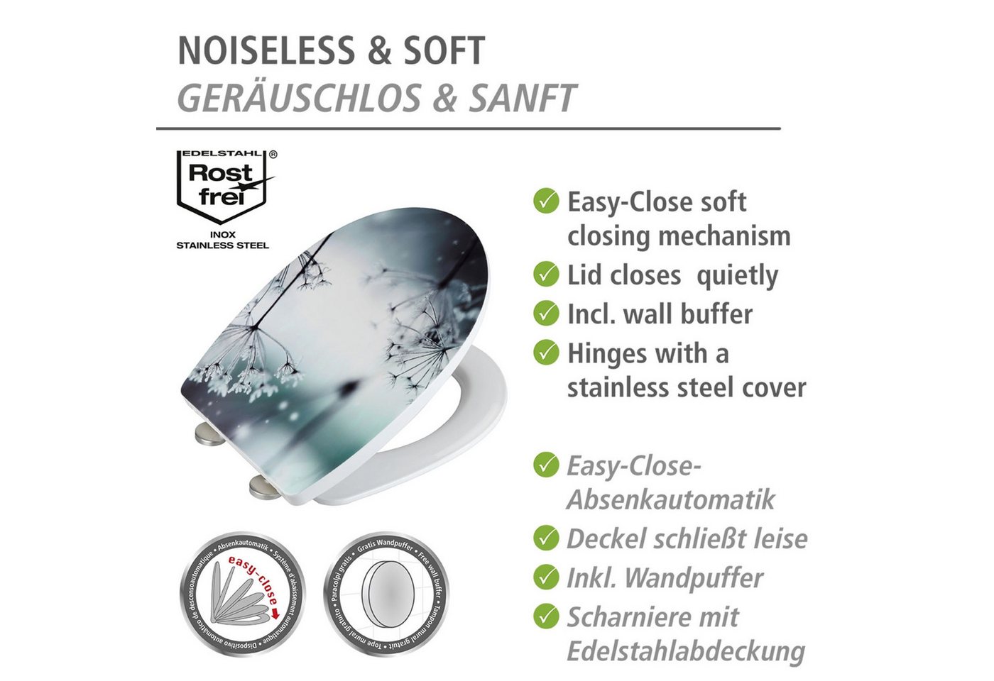 WENKO WC-Sitz Polar, mit Hochglanz-Oberfläche – Bild 4 von 5
