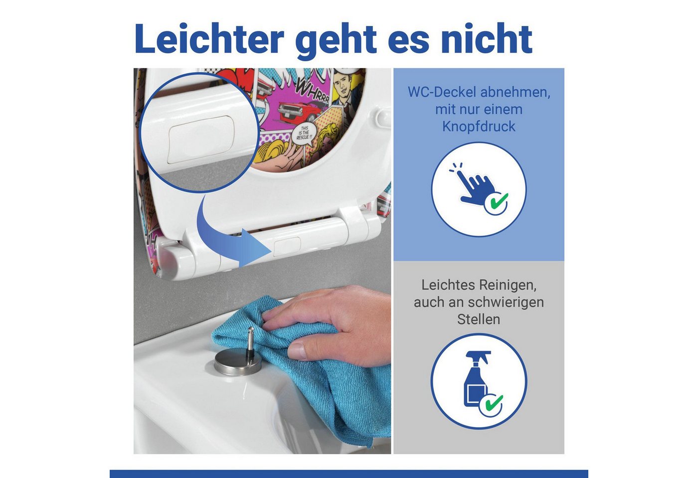 WENKO WC-Sitz Pop-Art – Bild 5 von 5