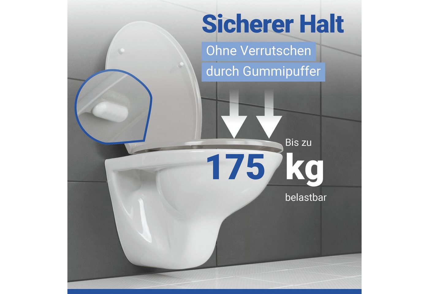 WENKO WC-Sitz Samos Concrete – Bild 2 von 5
