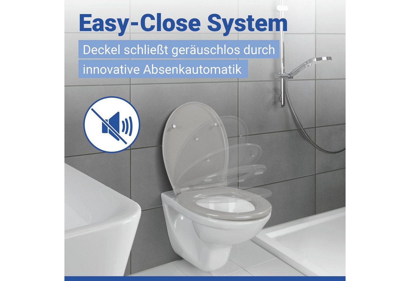 WENKO WC-Sitz Samos Concrete – Bild 3 von 5