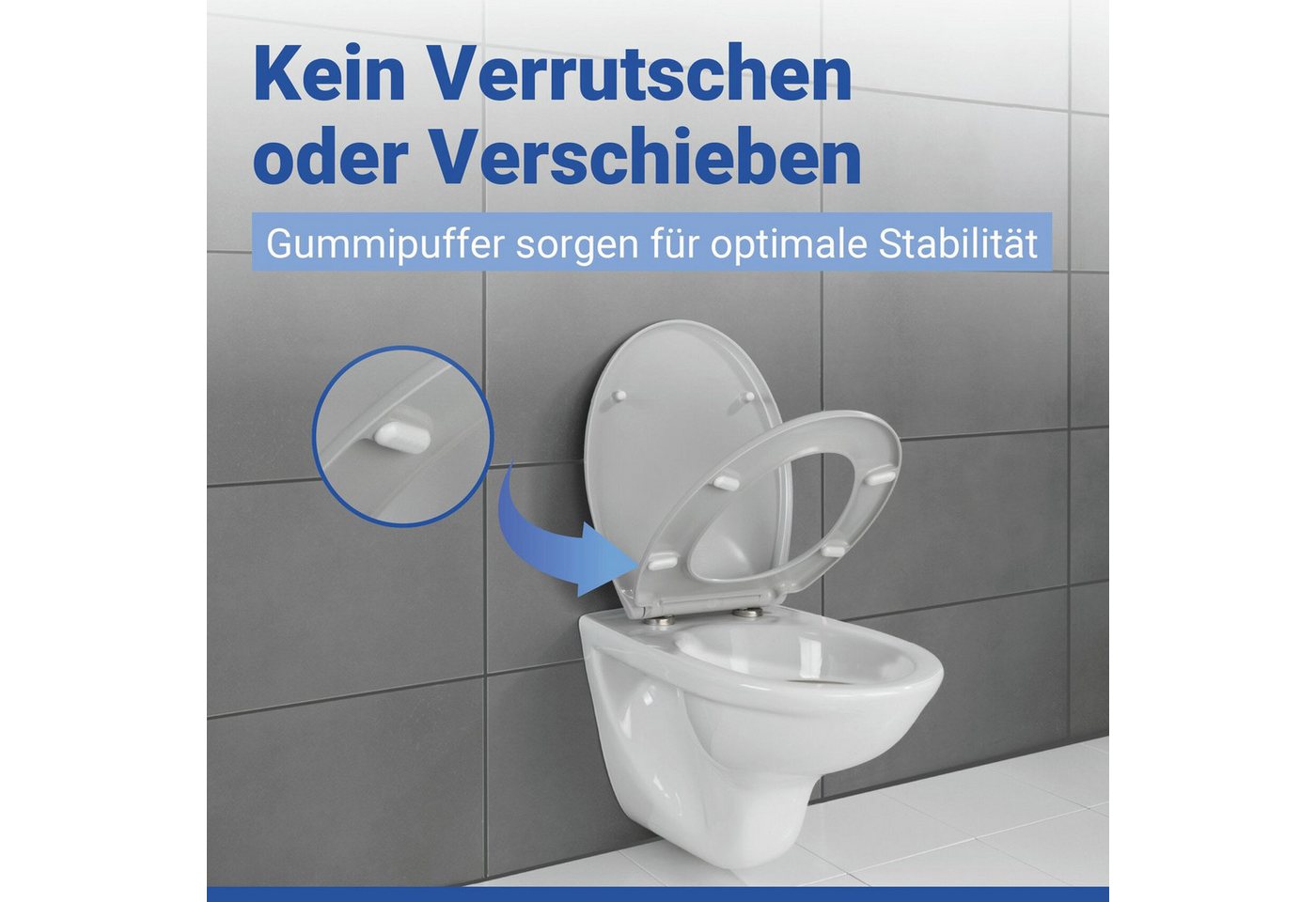 WENKO WC-Sitz Samos Concrete – Bild 4 von 5