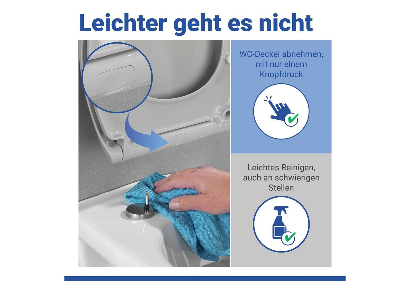 WENKO WC-Sitz Samos Concrete – Bild 5 von 5