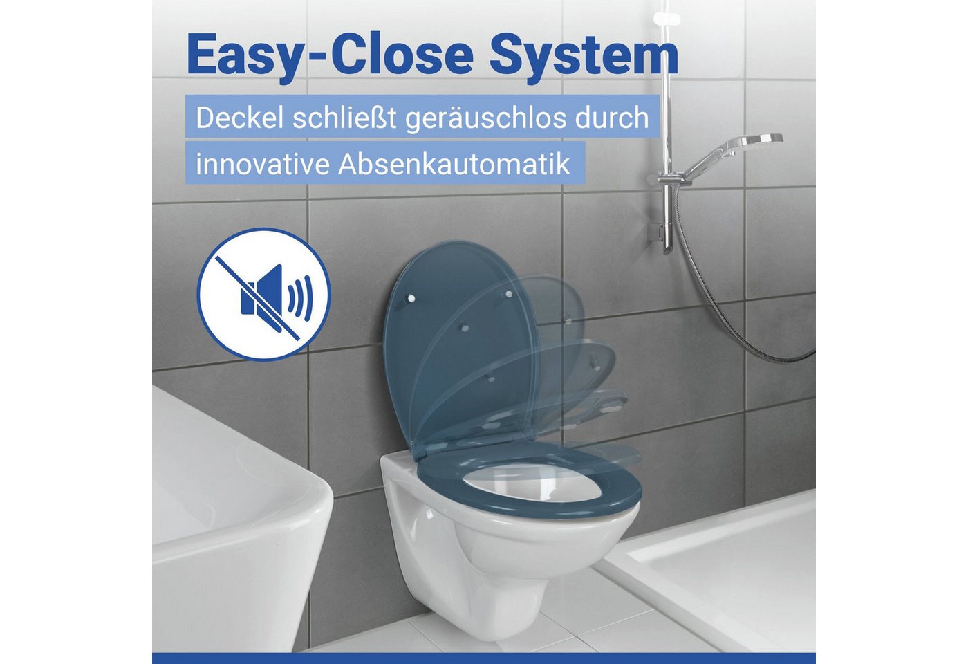 WENKO WC-Sitz Samos Slate Blue – Bild 3 von 5