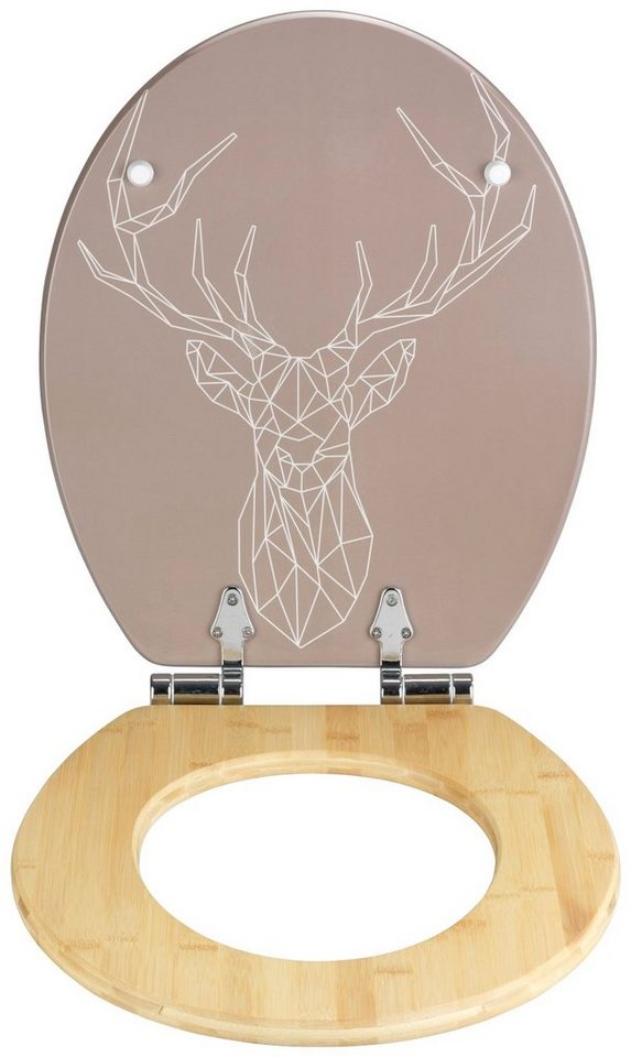 WENKO WC-Sitz Stag (1-St), MDF/Bambus, mit Absenkautomatik – Bild 3 von 5