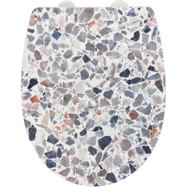 WENKO WC-Sitz Terrazzo High Gloss (1-St), Thermoplast