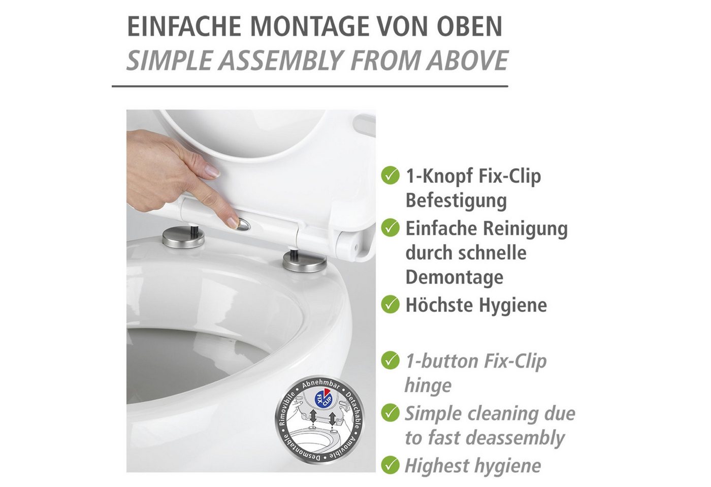WENKO WC-Sitz Terrazzo High Gloss (1-St), Thermoplast – Bild 2 von 5