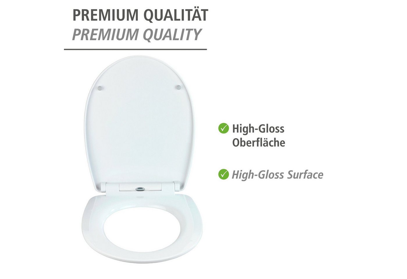 WENKO WC-Sitz Terrazzo High Gloss (1-St), Thermoplast – Bild 3 von 5